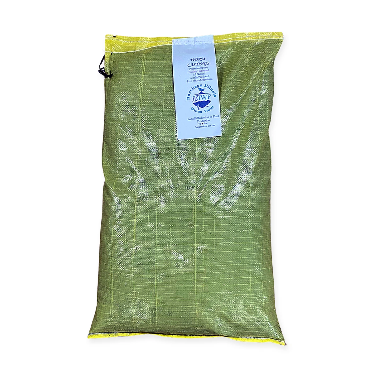 Northern Illinois Worm Farm Worm Castings 40lb in a breathable bag